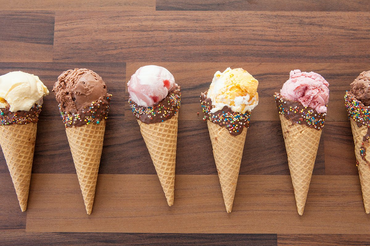 single scoop ice cream