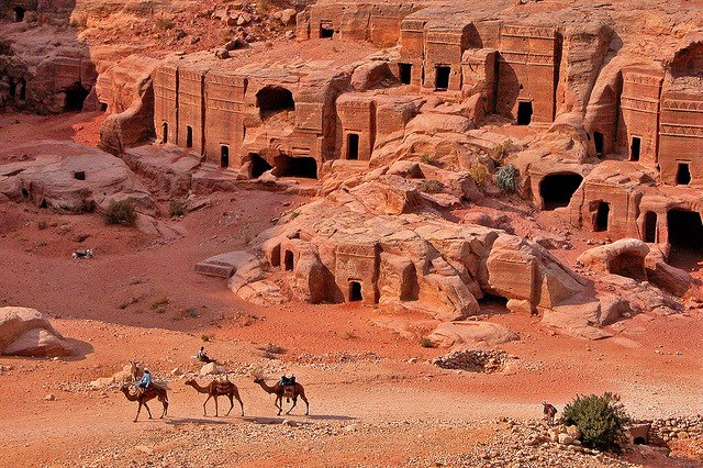 Petra has around 800 carved tombs