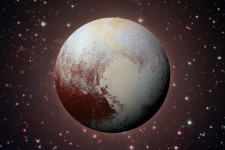 Pluto is 33% water in the form of ice and 67% rock.