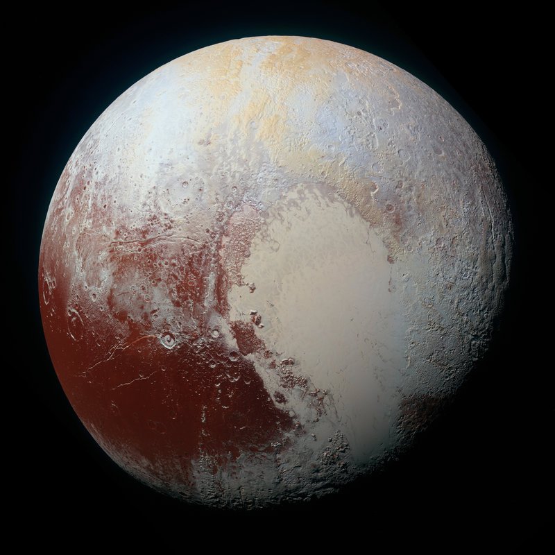 Pluto has a heart shape on its surface.