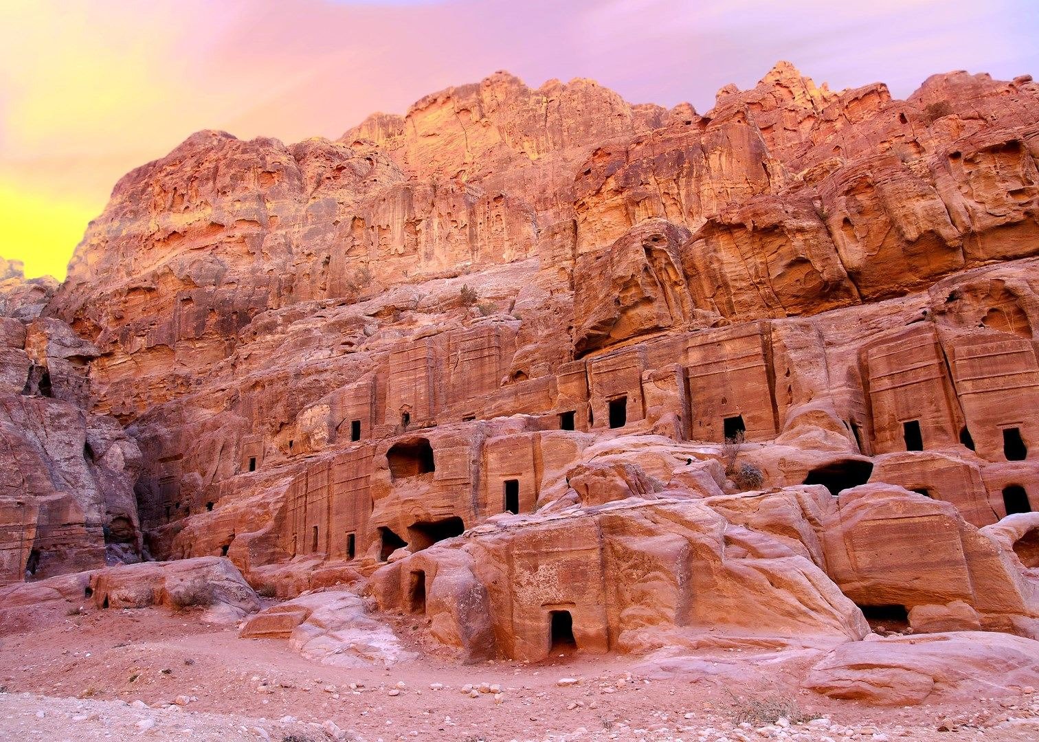 Sometimes Petra is called ‘Rose City’due to Rose-Red colored sandstone hills.