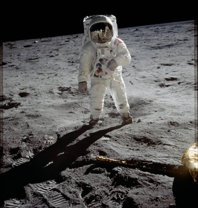 The first man to step on the Moon was Neil Armstrong on July 21, 1969.