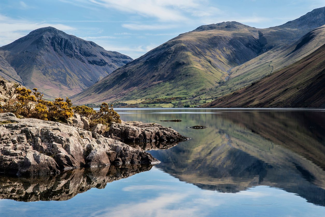 The highest mountain in England is Scafell Pike, which stands at around 978 metres (3,209 ft) in height.