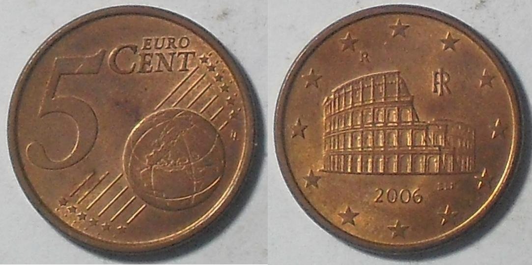 The image of the Colosseum can be seen in Italy’s five-cent euro coin.