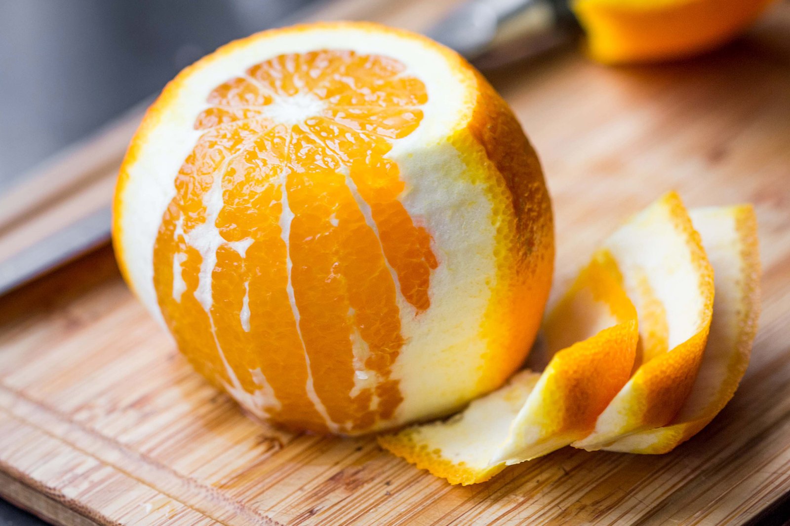 Orange peel contains chemicals which repel pests such as slugs.