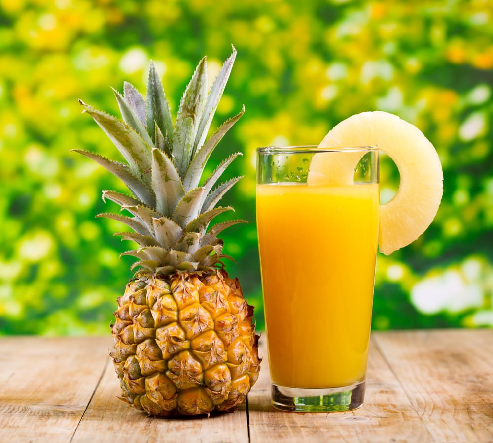 Pineapple is rich source of vitamin C, fibers, manganese and vitamins of the B group.