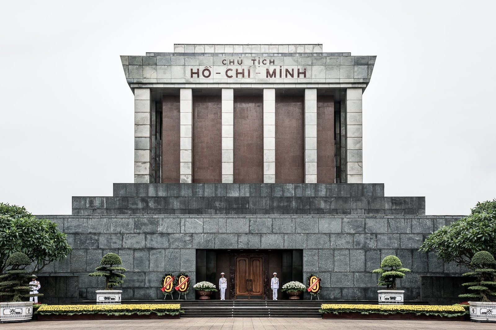 The mummy of their first president Ho Chi Minh was embalmed & display in a mausoleum.