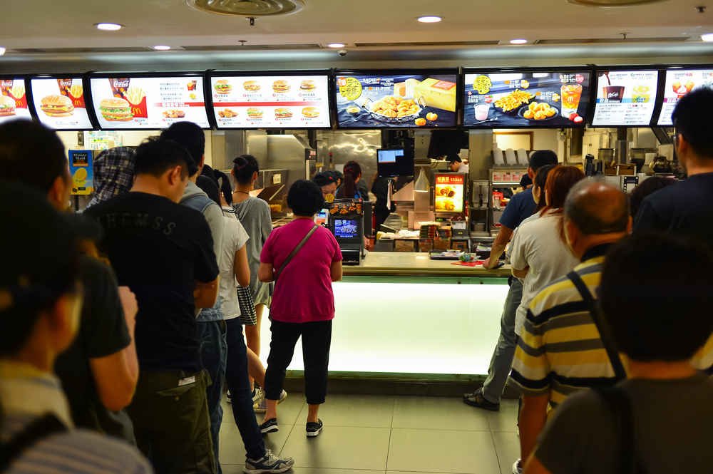 The top ten busiest McDonald's restaurants are all in Hong Kong.