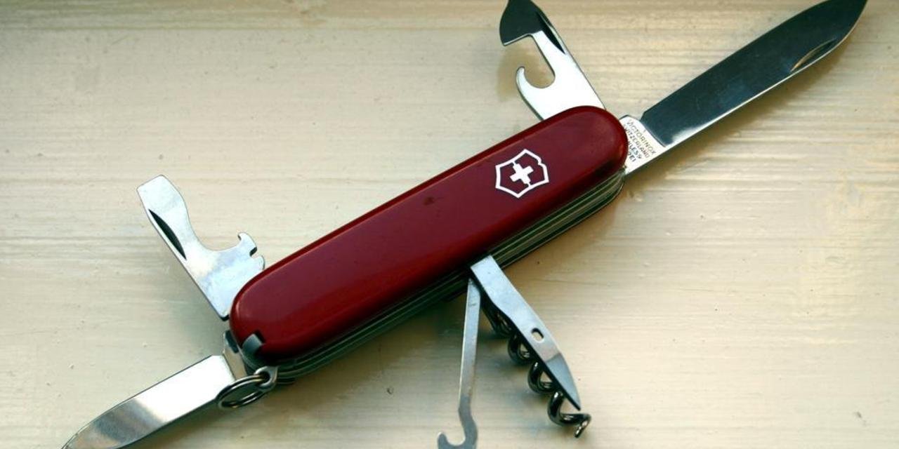 The world’s smallest toolbox is the Swiss army knife which was invented by Karl Elsener.