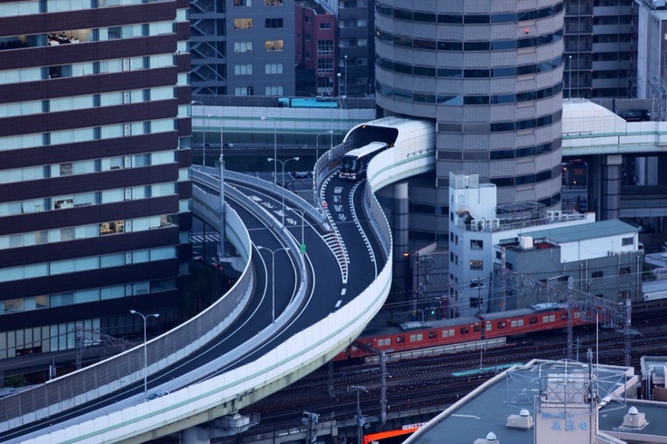 There is a highway in Japan that goes through the building