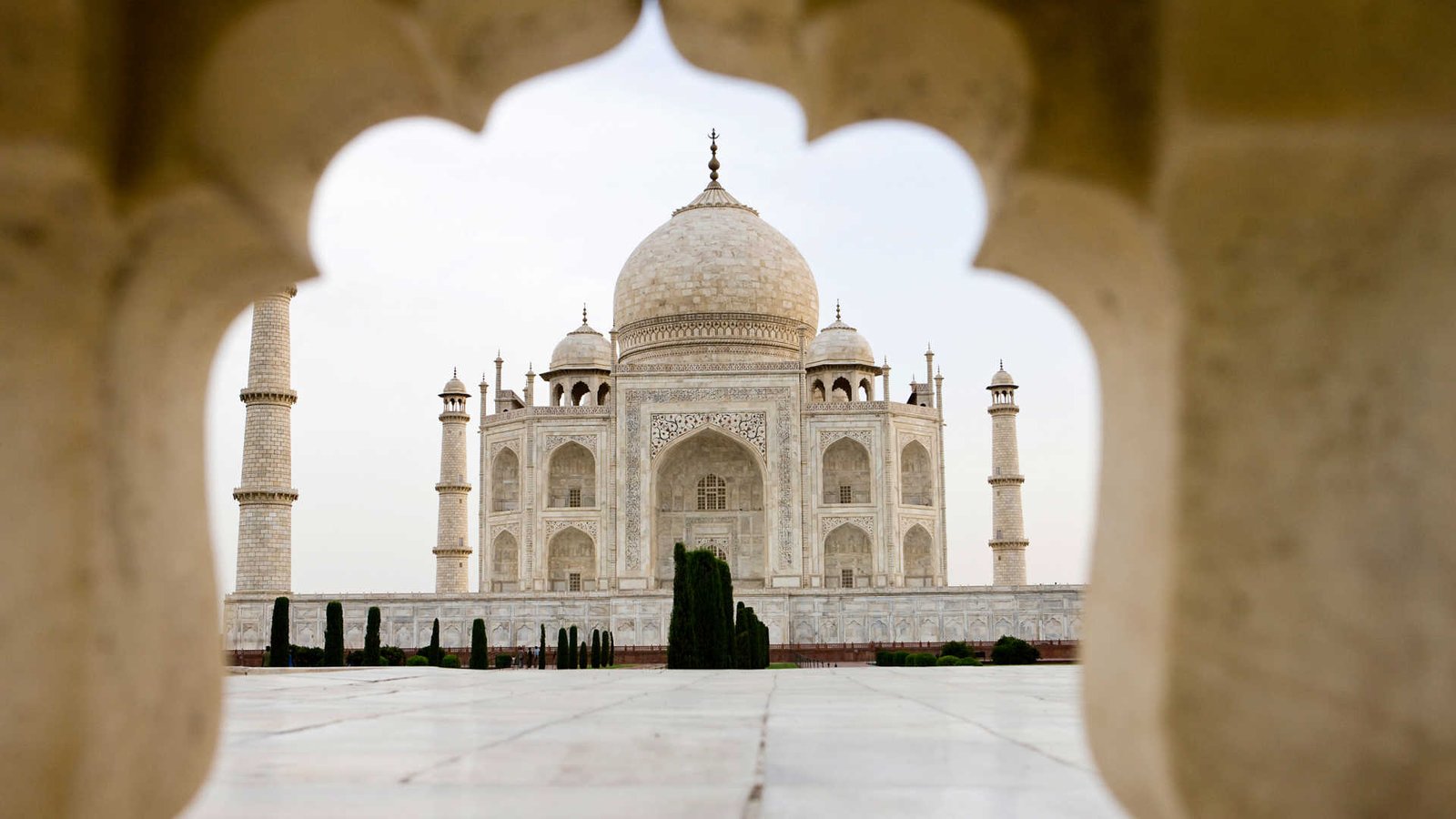 White Marble brought from Rajasthan was used to build the Taj Mahal